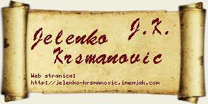 Jelenko Krsmanović vizit kartica